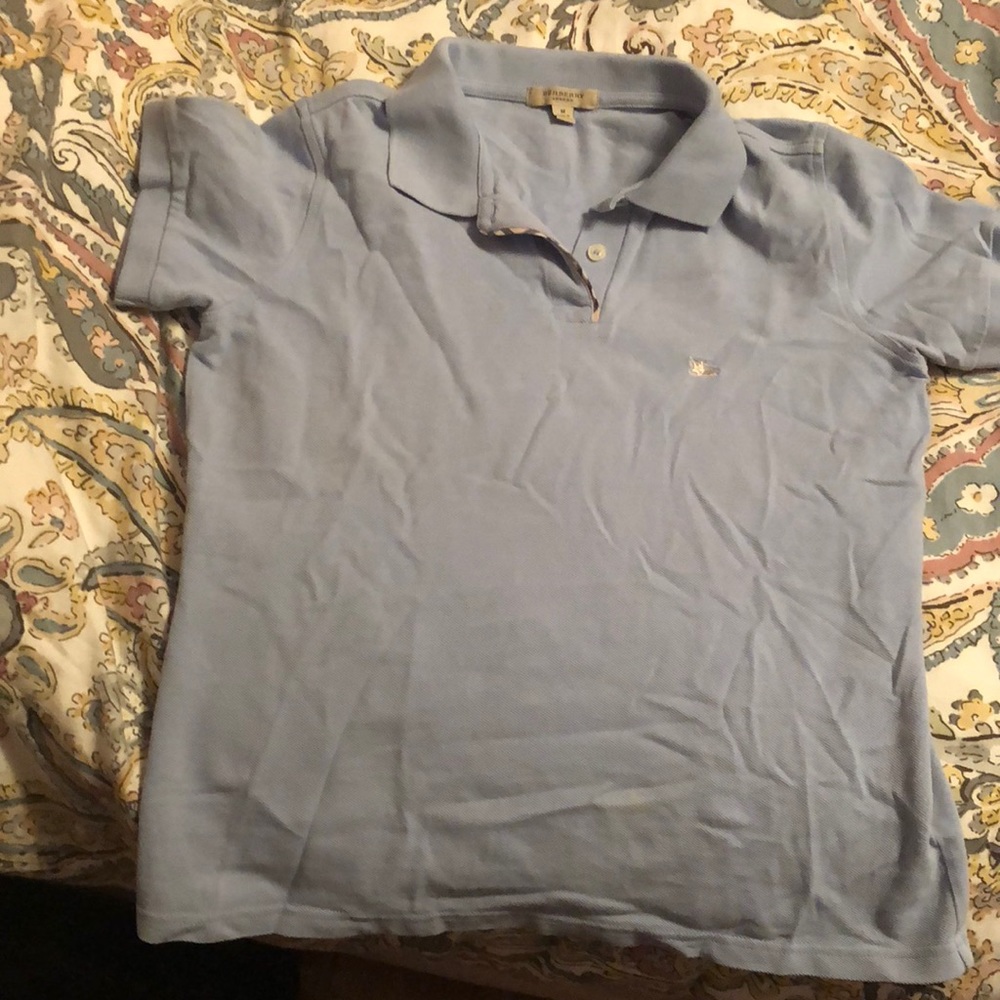 Light blue Burberry polo